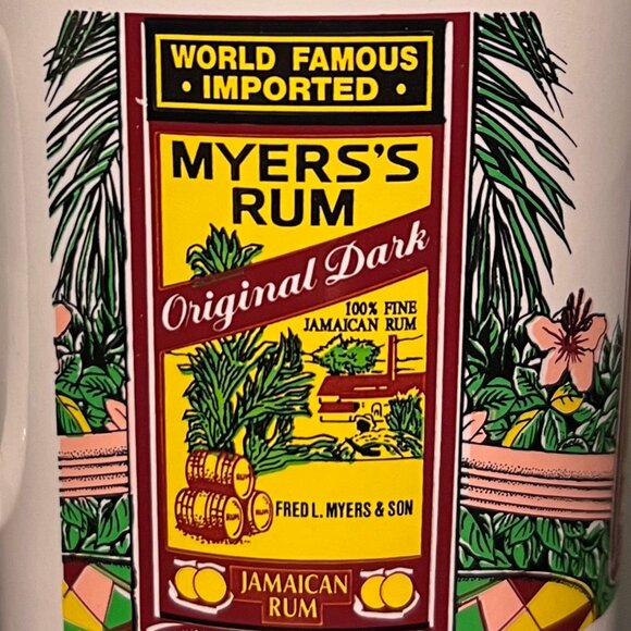 MYERS'S RUM Original Dark JAMAICAN RUM Ceramic  Mug World Famous Imported - Picture 4 of 8